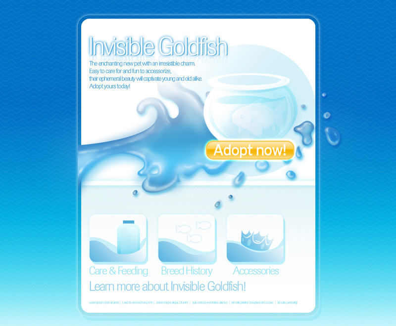 Invisible goldfish